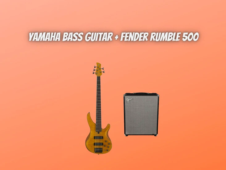 Yamaha bass guitar trbx605fm + fender rumble 500 (v3)