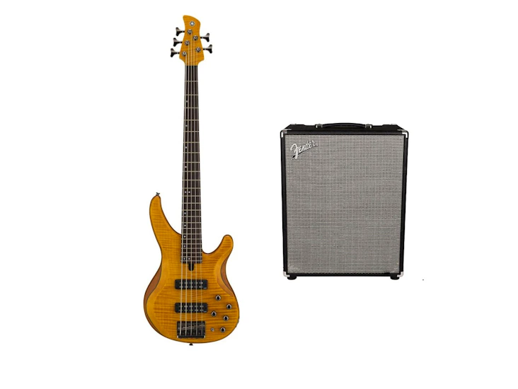 Yamaha bass guitar trbx605fm + fender rumble 500 (v3)