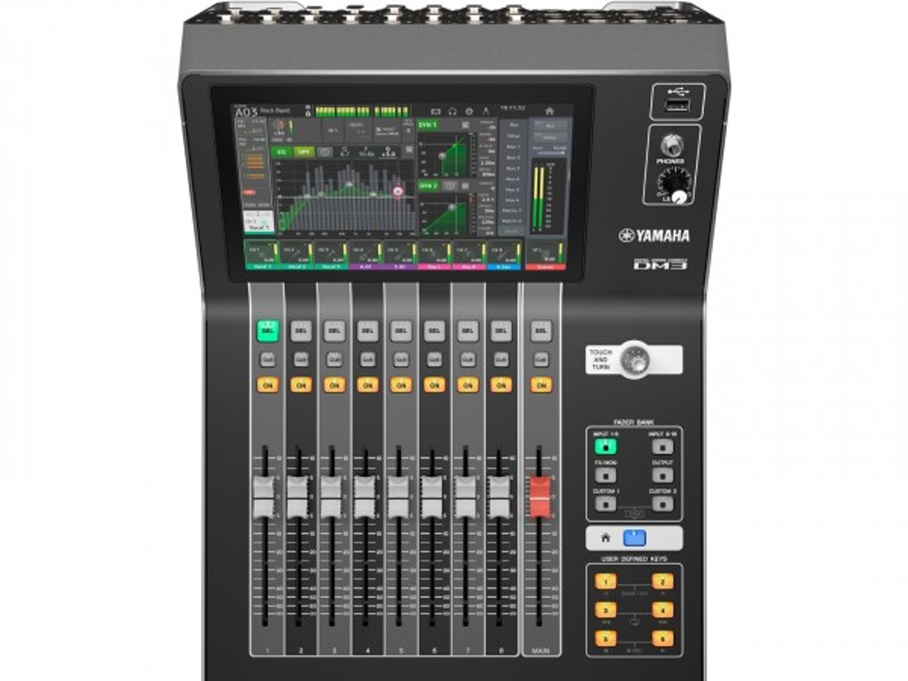 Yamaha dm3 digital mixer with dante