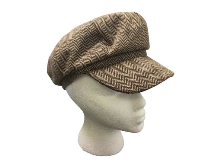Z84 brown and beige newsboy cap