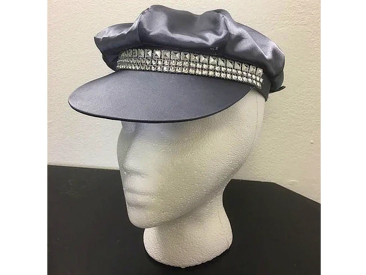 Z85 silver bling newsboy cap small
