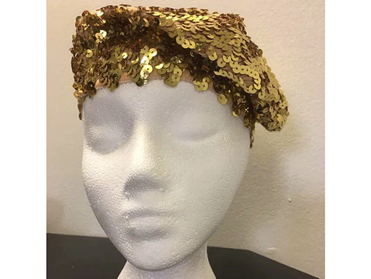 Z95 gold sequin beret