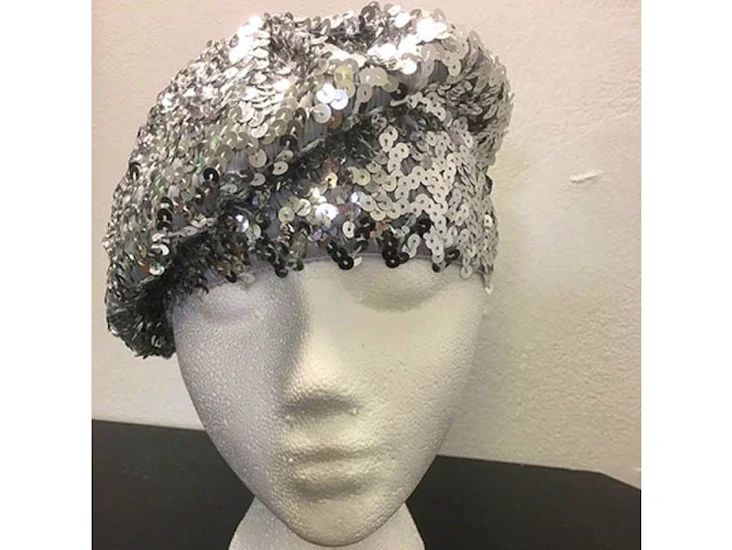 Z97 silver sequin beret