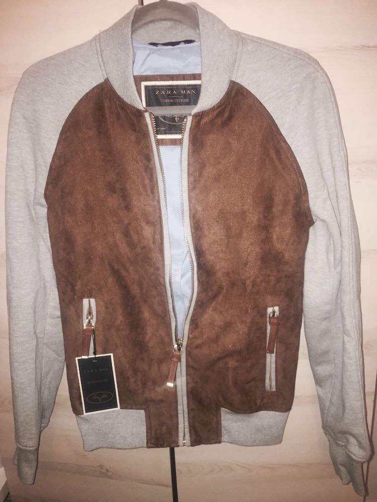 Zara suede bomber jacket clearance