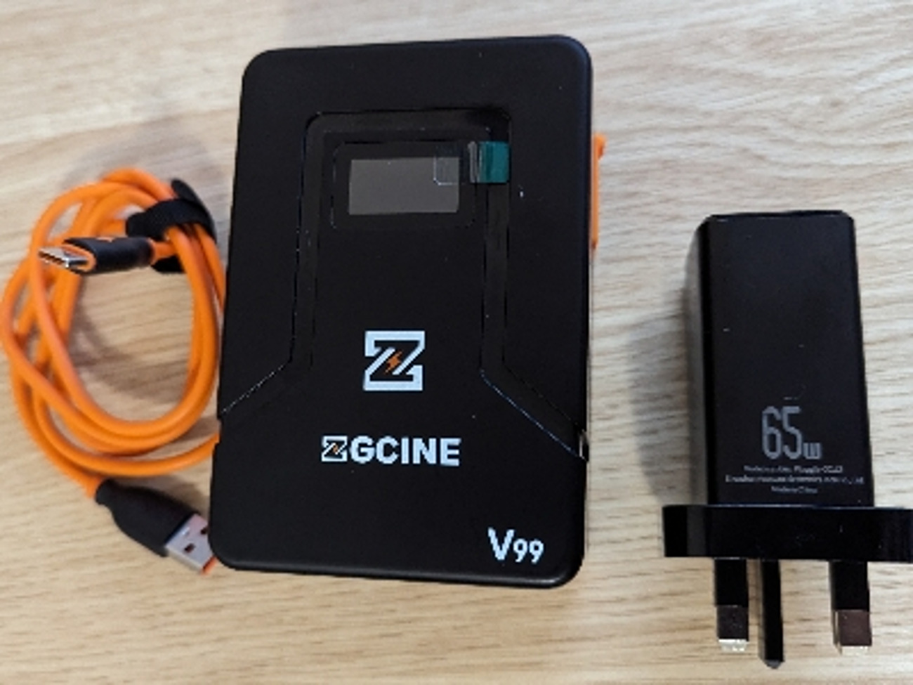 Zg cine v99 v lock battery with 65w charger 