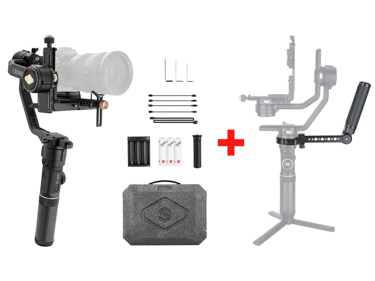 Zhiyun crane 2s gimbal with niceyrig rosette leather handle 