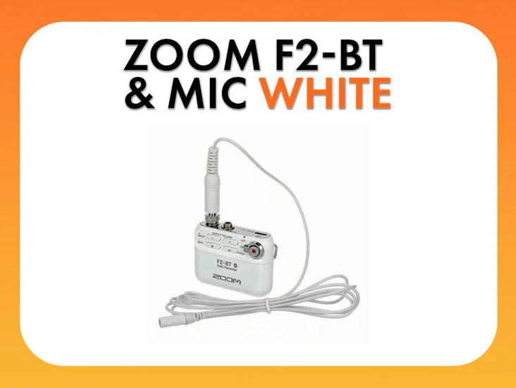 Zoom f2-bt (white) with lapel mic