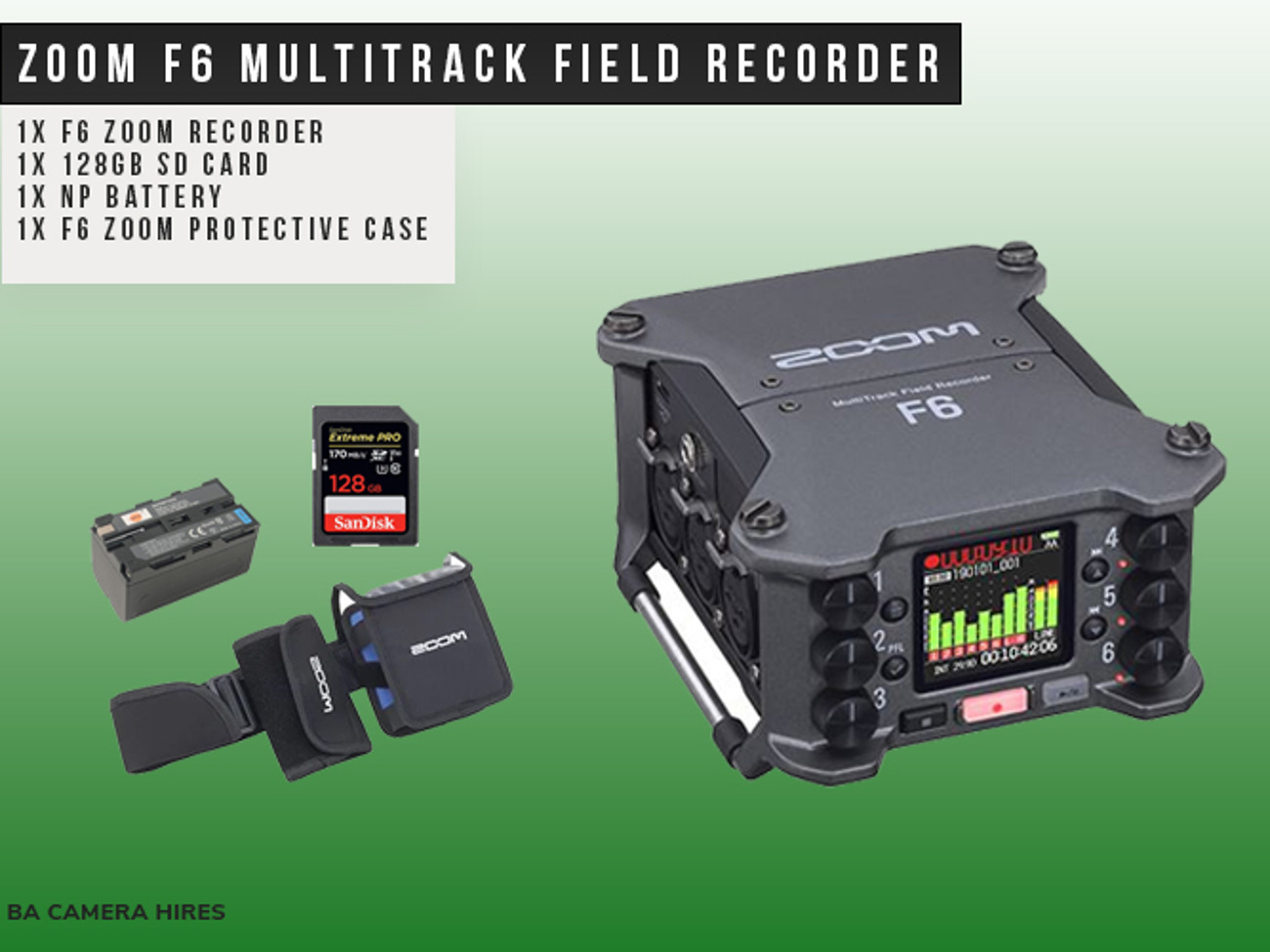 Zoom f6 multi track field recorder (32-bit float recording)