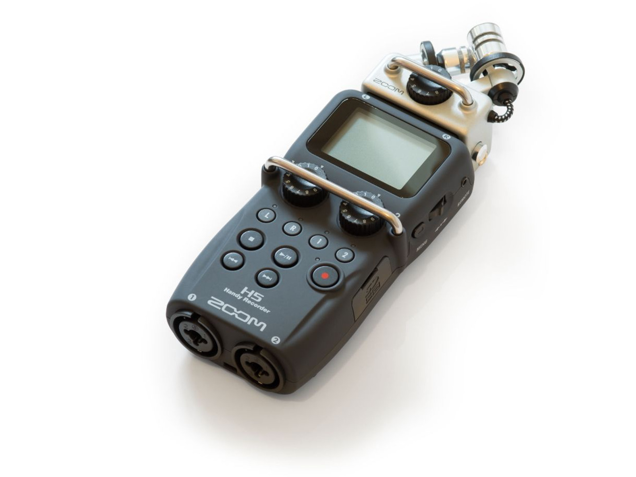 Zoom h5n handheld field recorder with wind protector