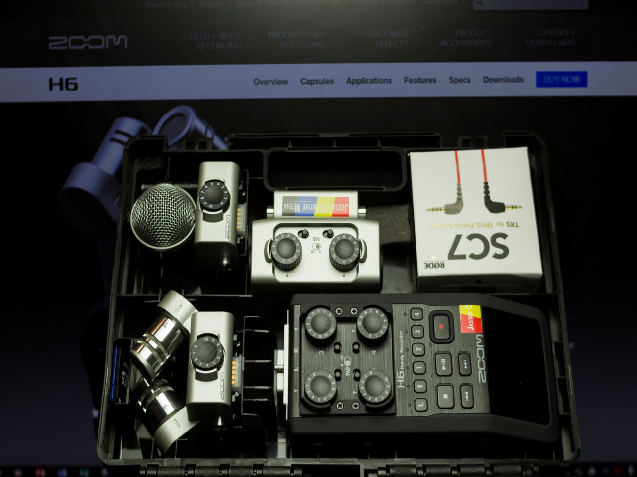 Zoom h6 sound recorder + accessories microphones