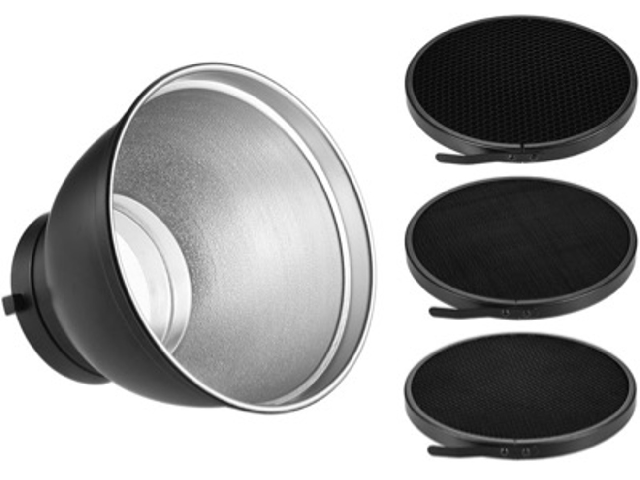 Bowens mount reflector with 10 ° 30 ° 50 ° grid 