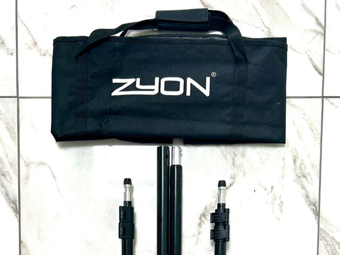 Zyon backdrop stand, light weight, x 2 + grips.