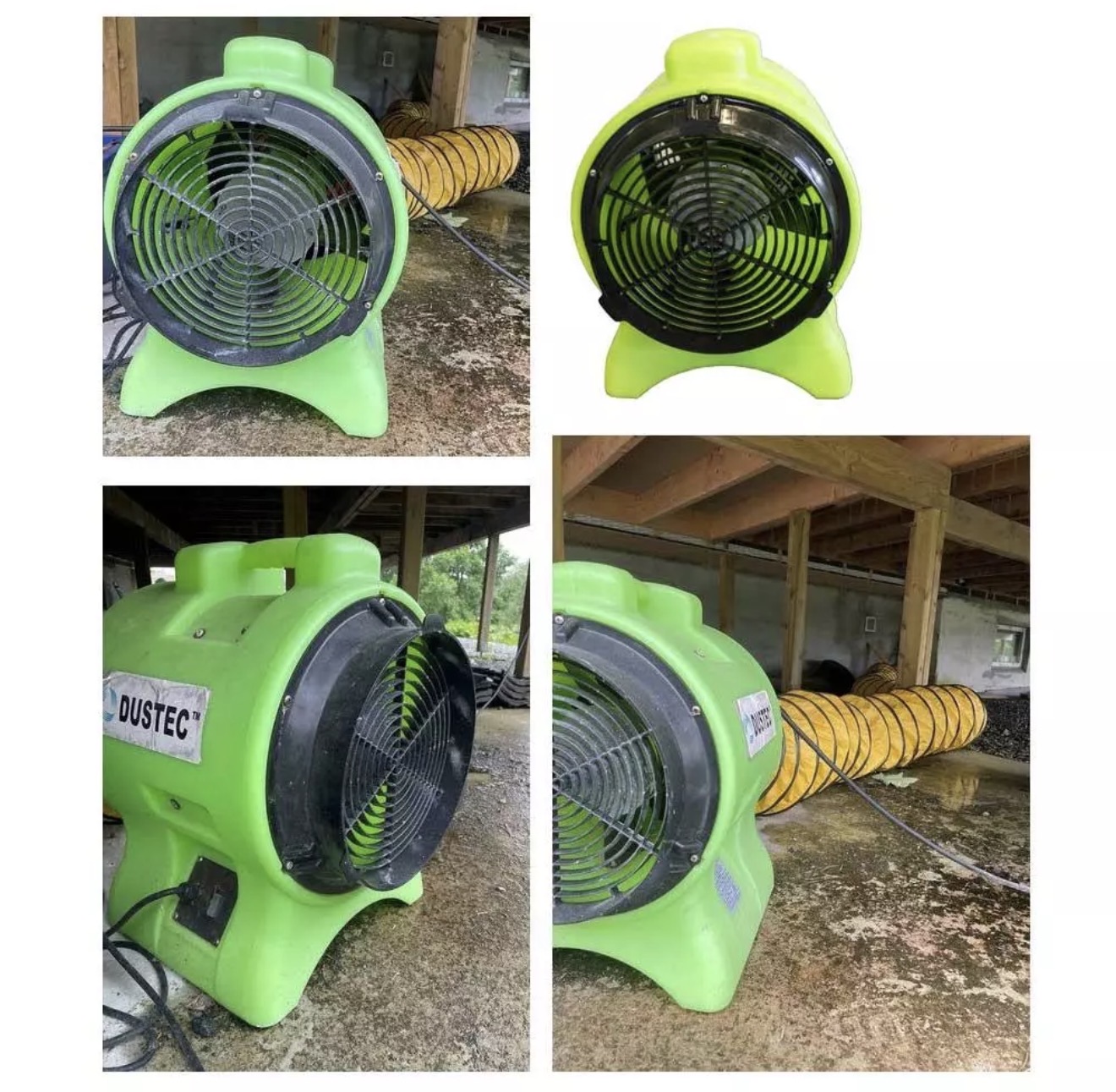 Dustec byggventilator ø300mm 750w k35 med slange/pose