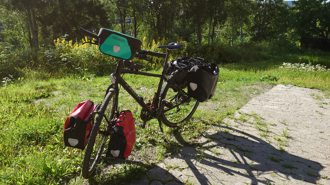 Fullt utstyrt sykkel til bikepacking