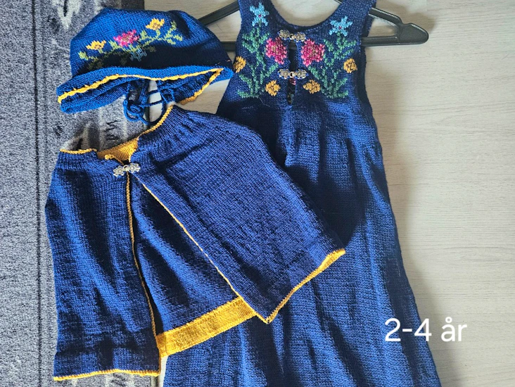 Blå nordlandsbunader for barn 2-4år