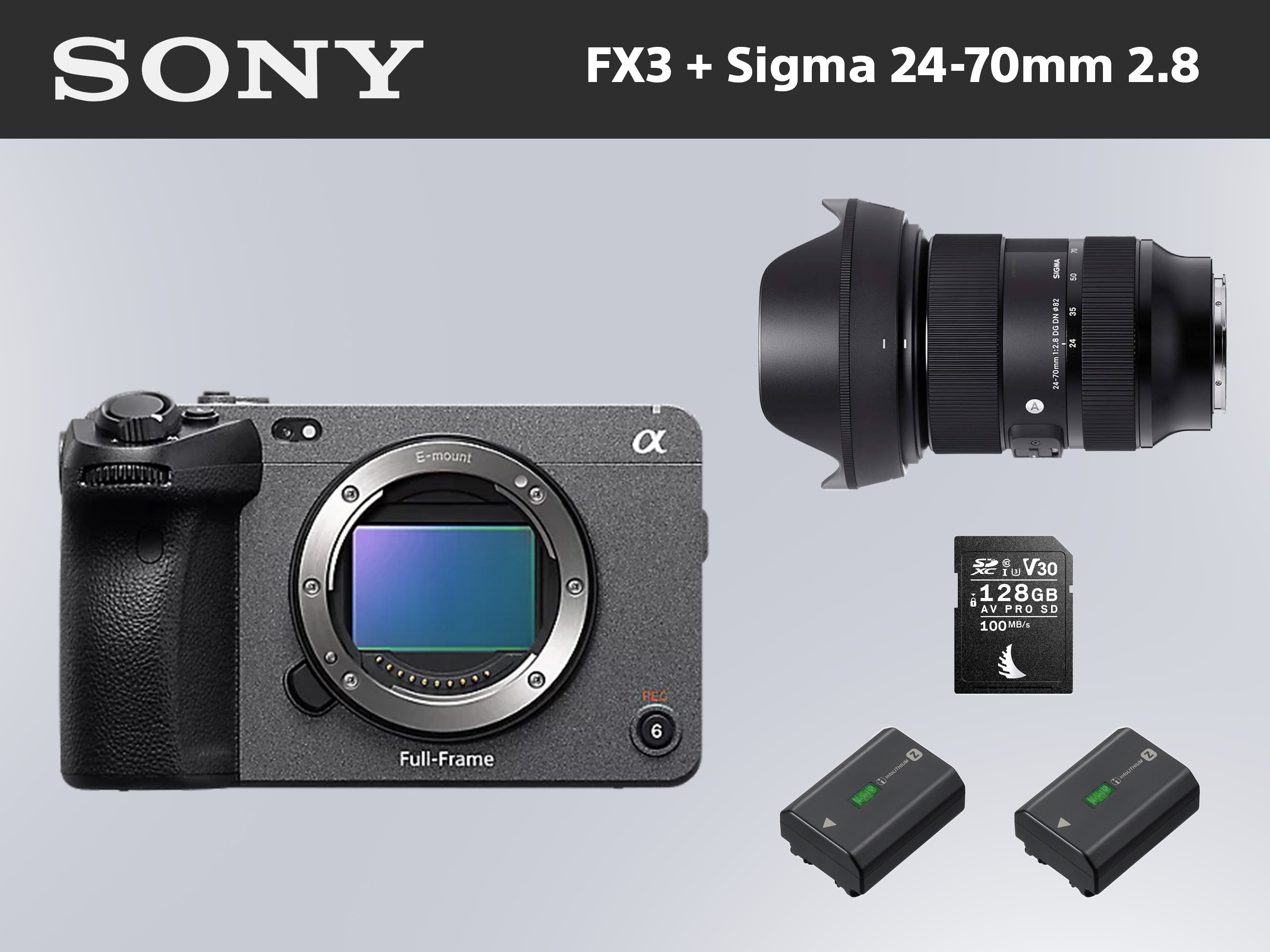 Sony fx3 + sigma fe 24-70mm f2.8 bundle