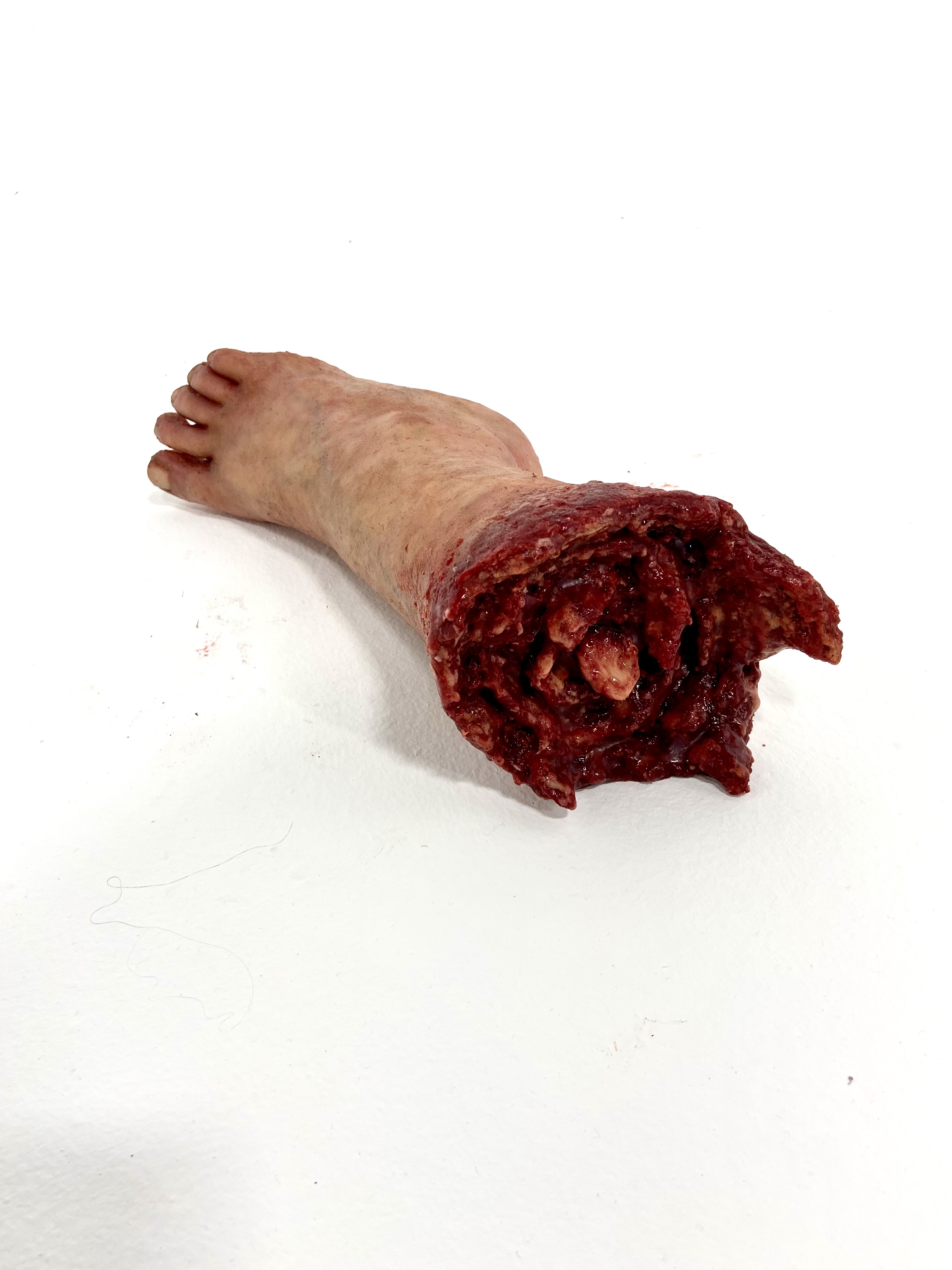 Realistic silicone severed foot/leg – perfect for film & display