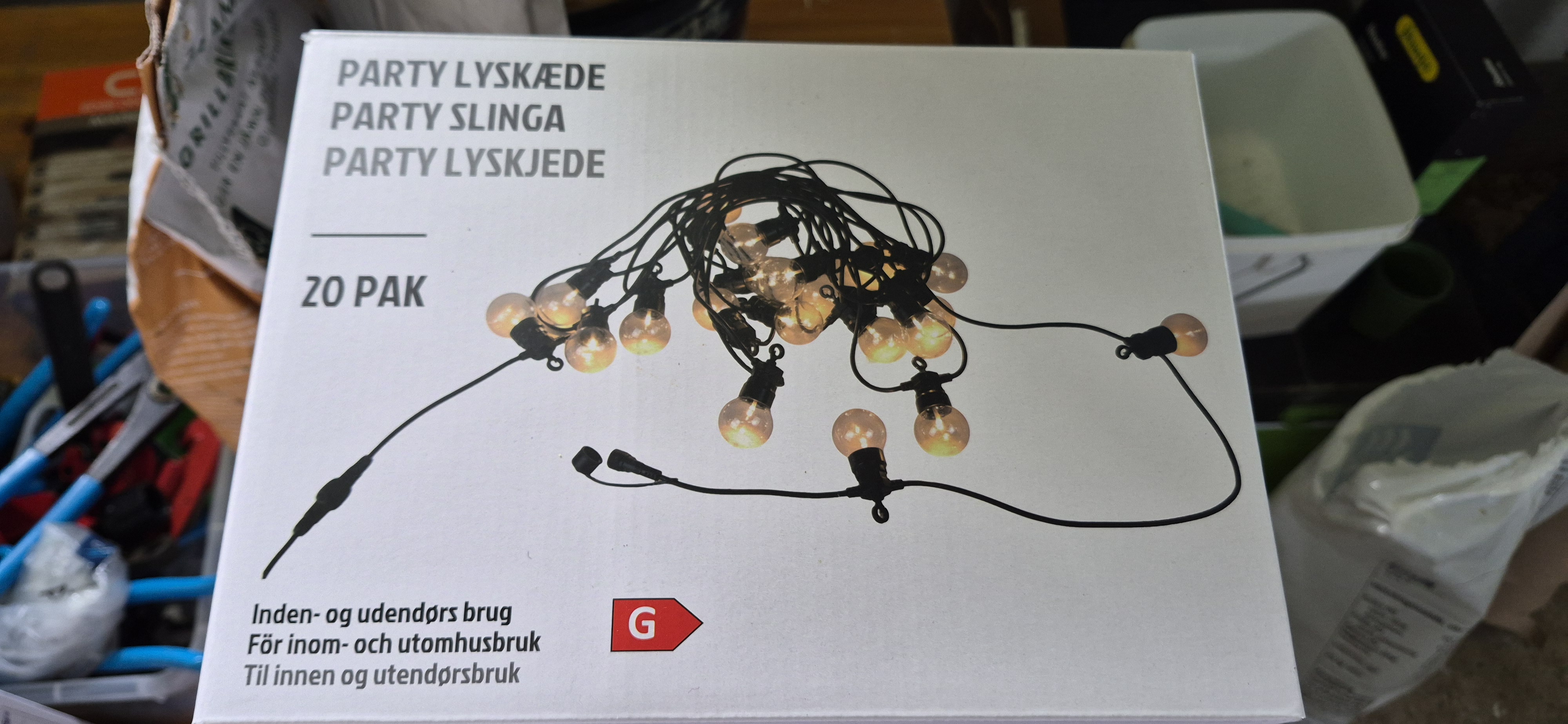 Ljusslinga till tält