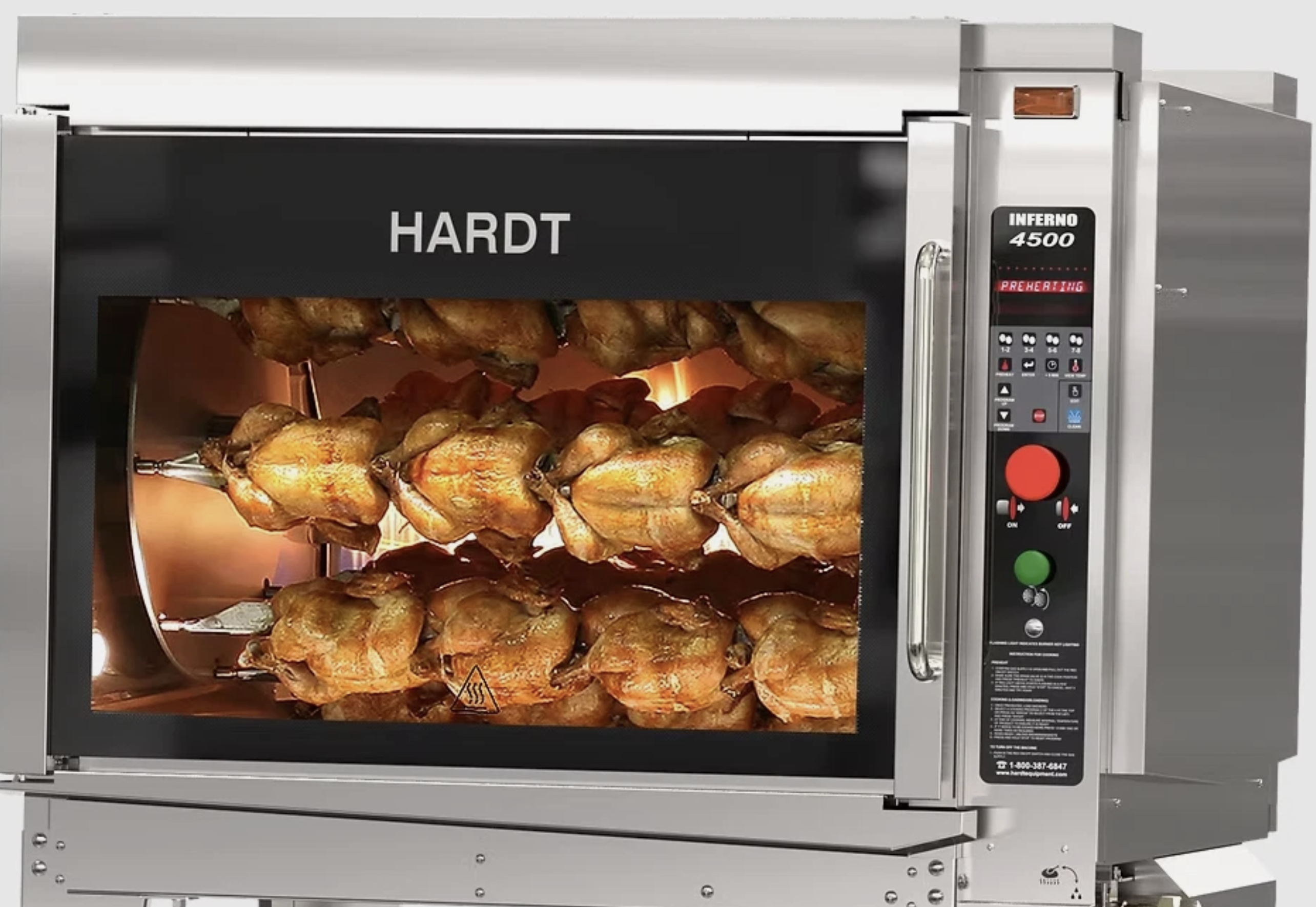 2025 hardt inferno 4500 natural gas oven 40 chicken cap.