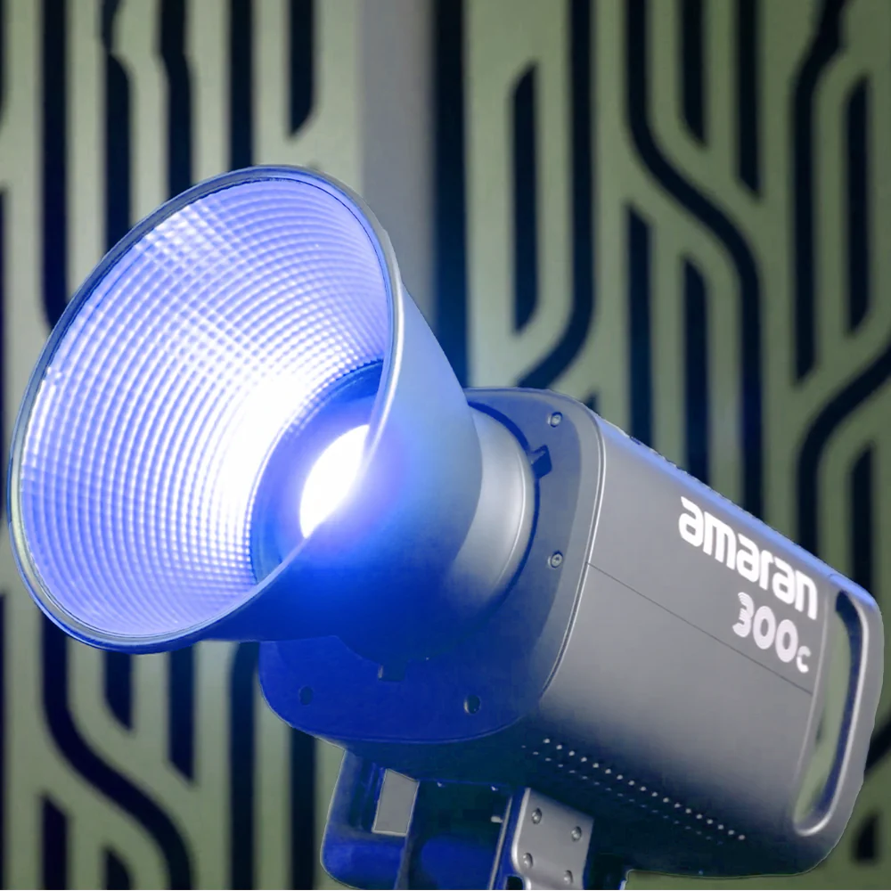 Aputure amaran 300c rgbww cob led video continuous lighting 300w cct 2500k-7500k bowens mount point-source led 26,580 