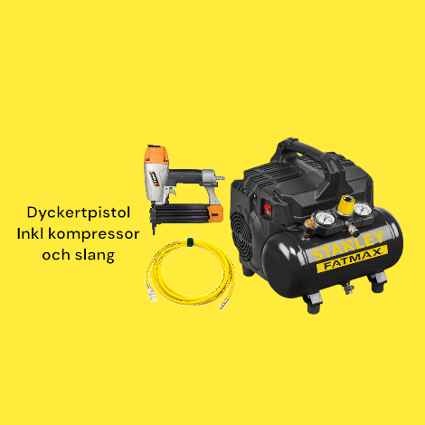 Dyckertpistol med tyst kompressor komplett set