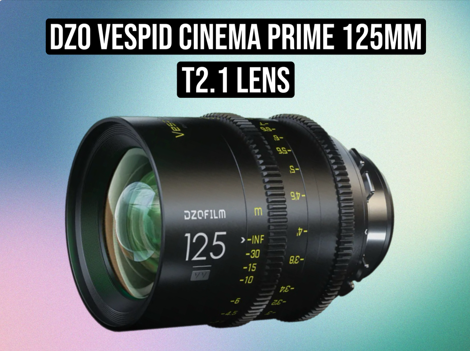 Dzofilm vespid cinema prime 125mm t2.1 lens – pl mount cine lens for bmpcc, red, arri, sony fx3, fx6, and more
