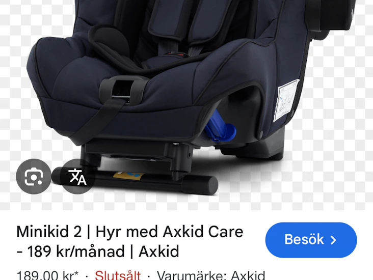 Axkid minikid 2 bakåtvänd bilbarnstol