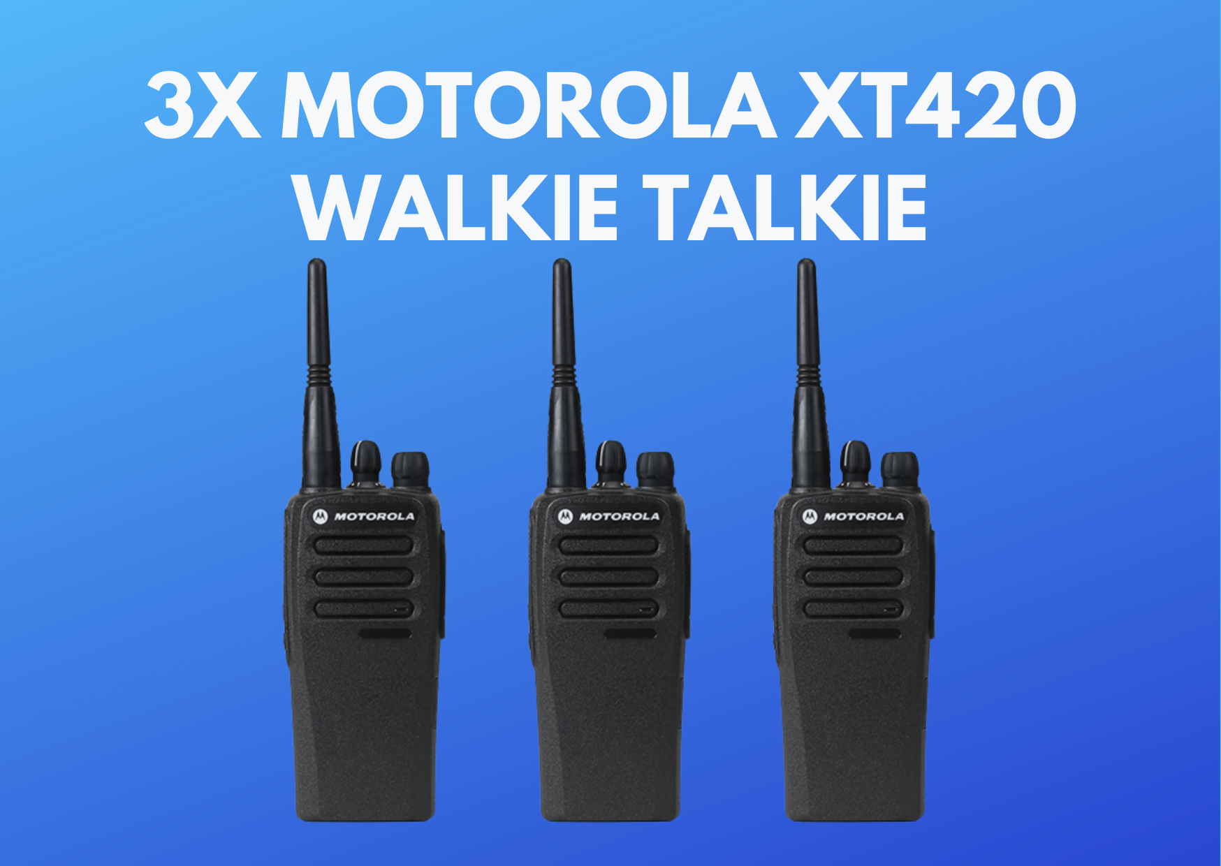 3x motorola xt420 walkie talkie