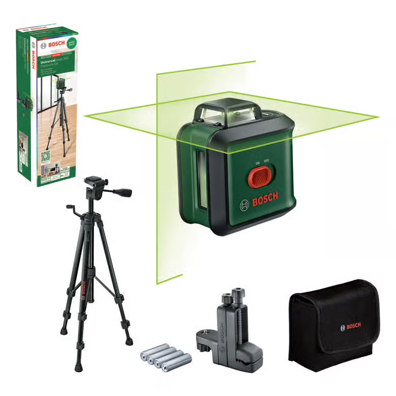 Bosch krysslinjelaser m/stativ 