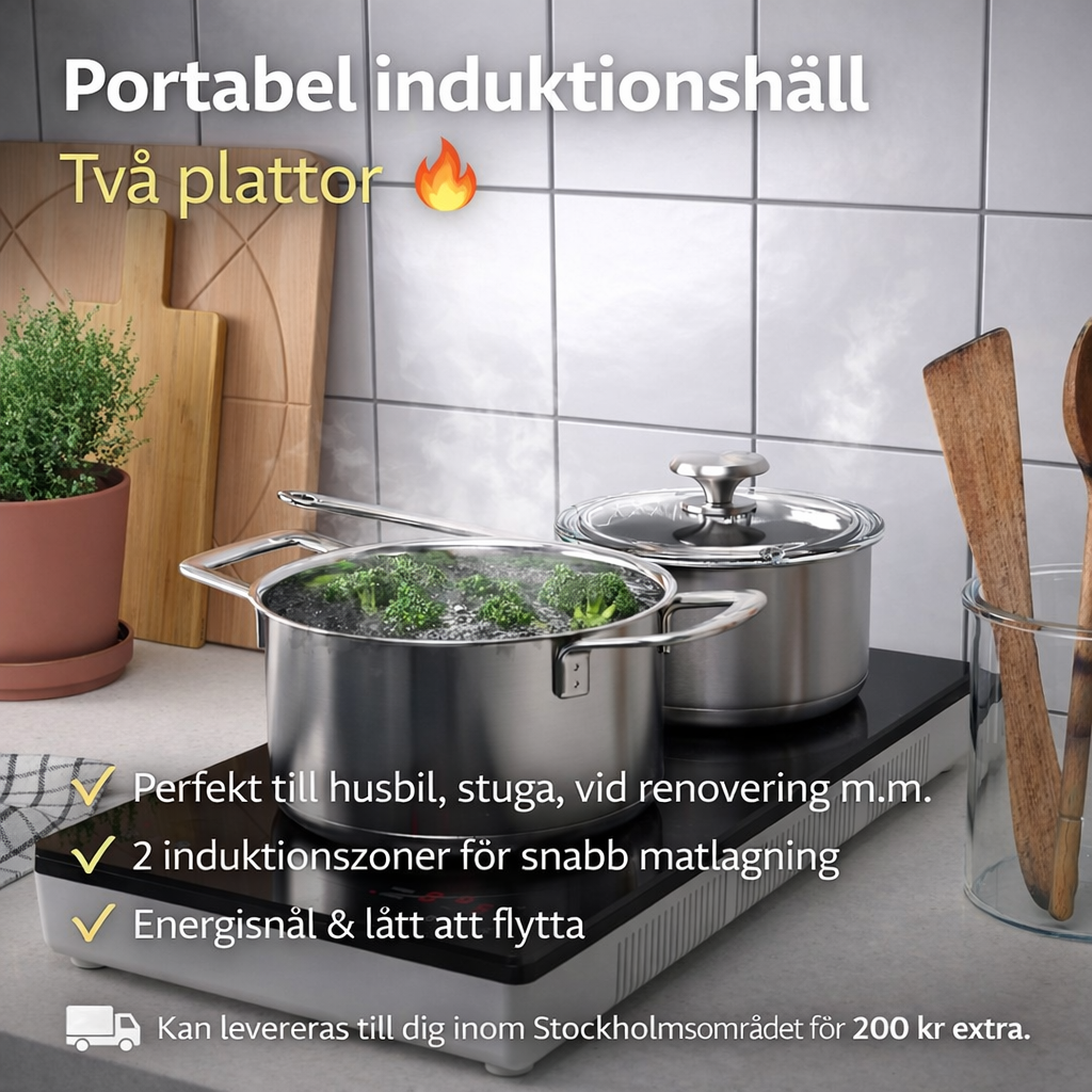 Portabel induktionshäll 2 plattor – ikea tillreda 🔥
