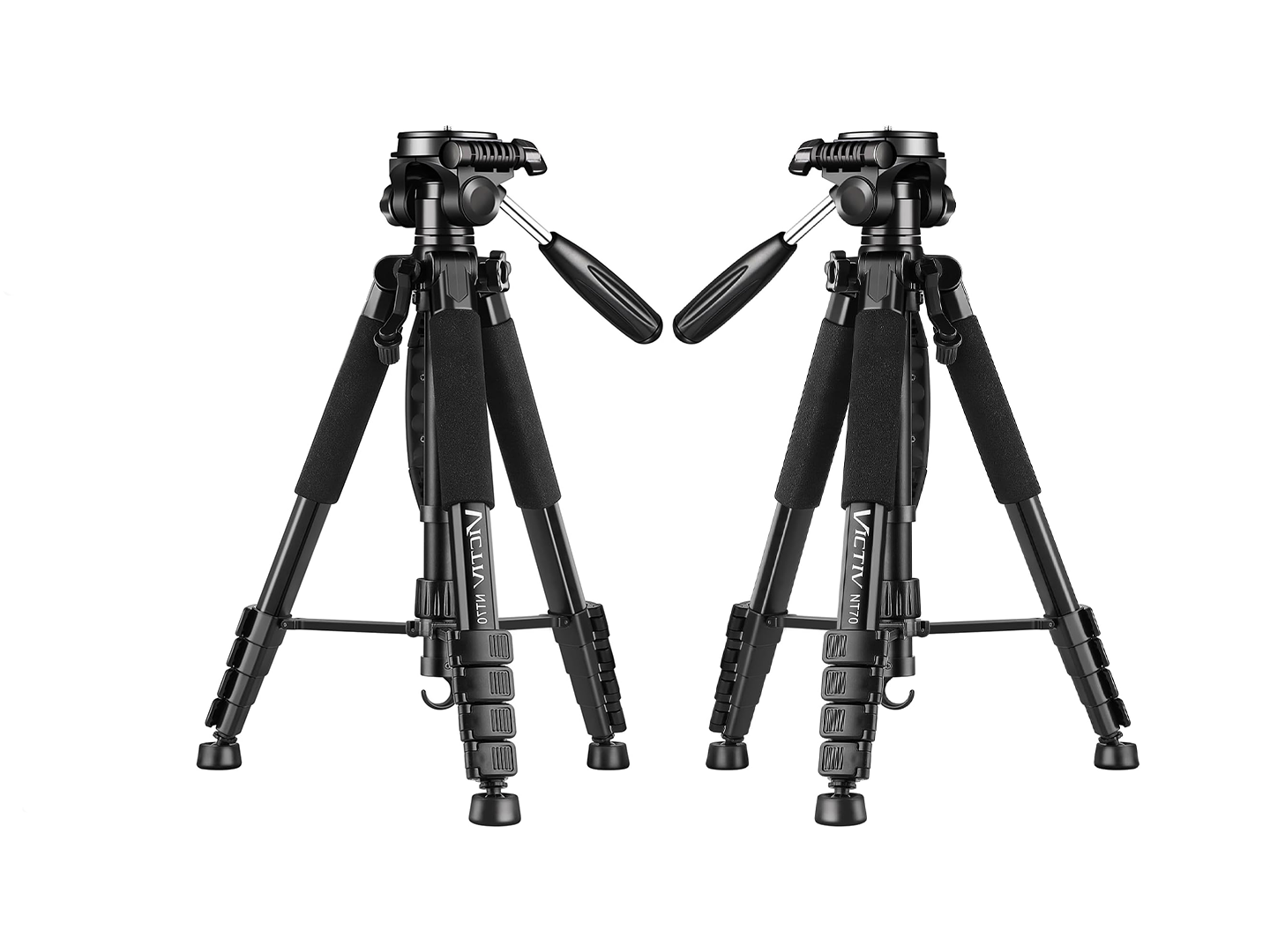 2x camera tripod set for hire – dual tripod rental with fluid heads