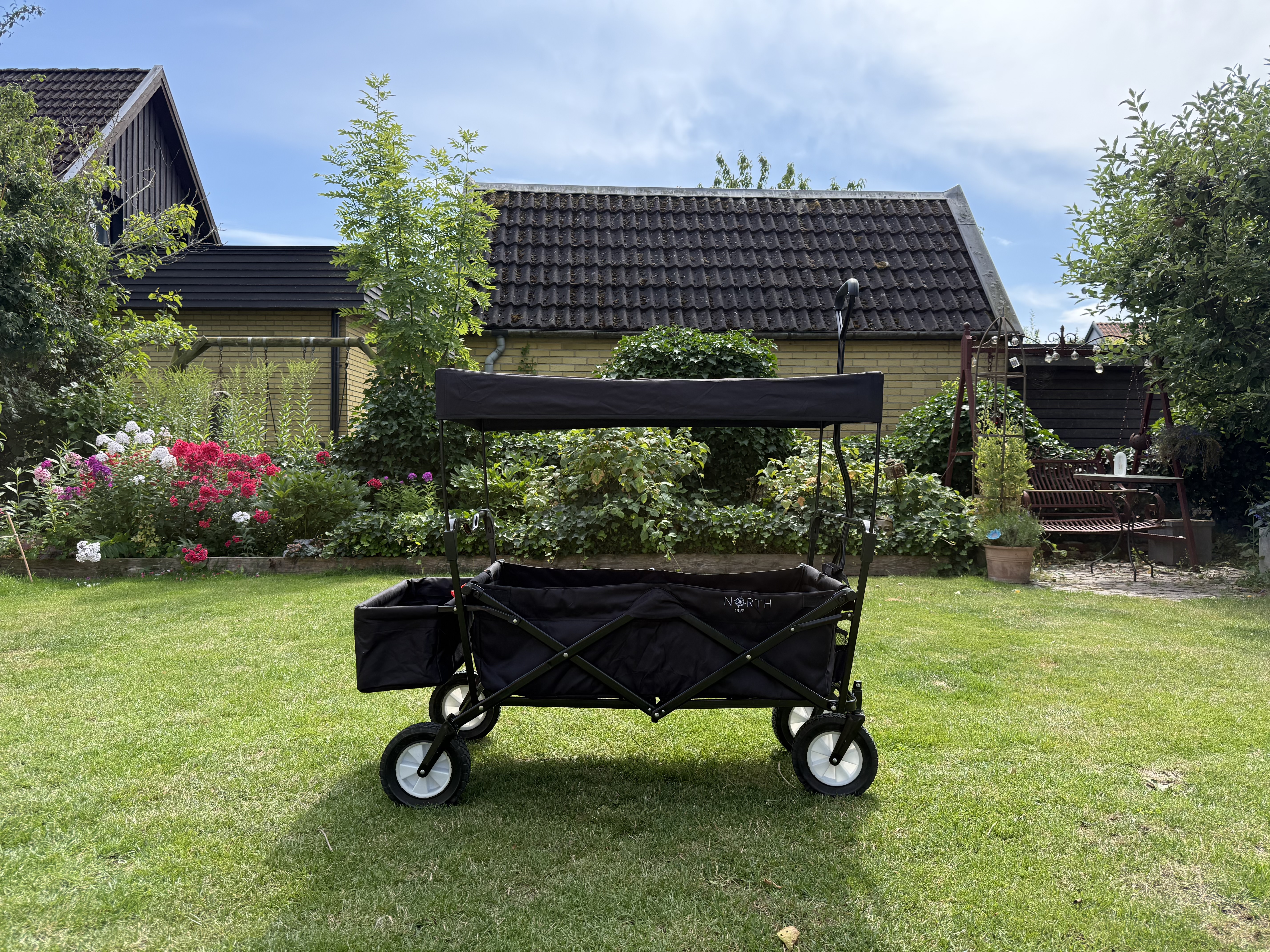  north 13.5 skrinda med tak – hopfällbar, mugghållare & förvaring
