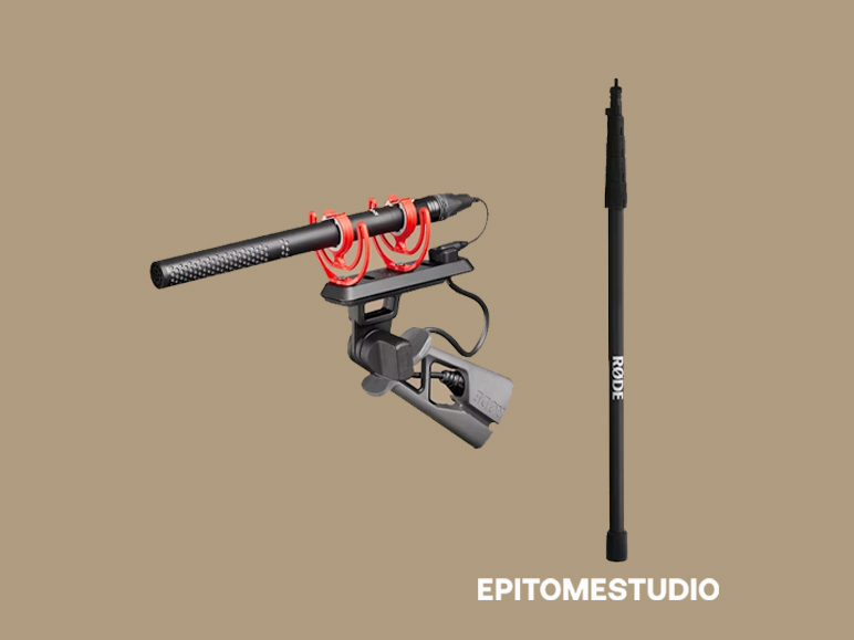 Rode ntg5 shotgun microphone kit + rode boom pole