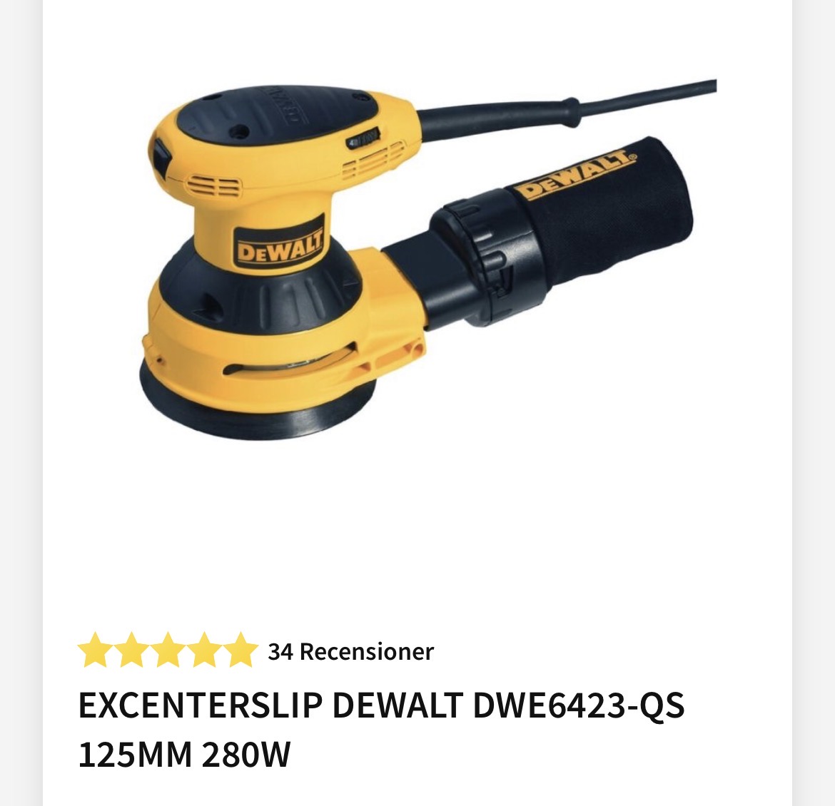 Dewalt excenter slip