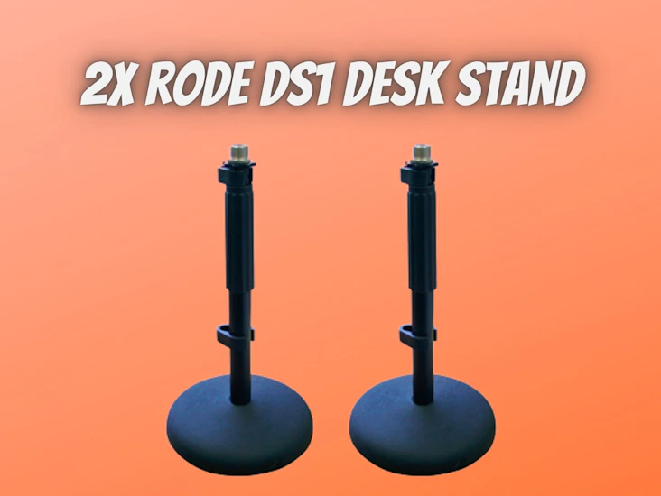 2x rode ds1 desk microphone stand - streaming, podcasts