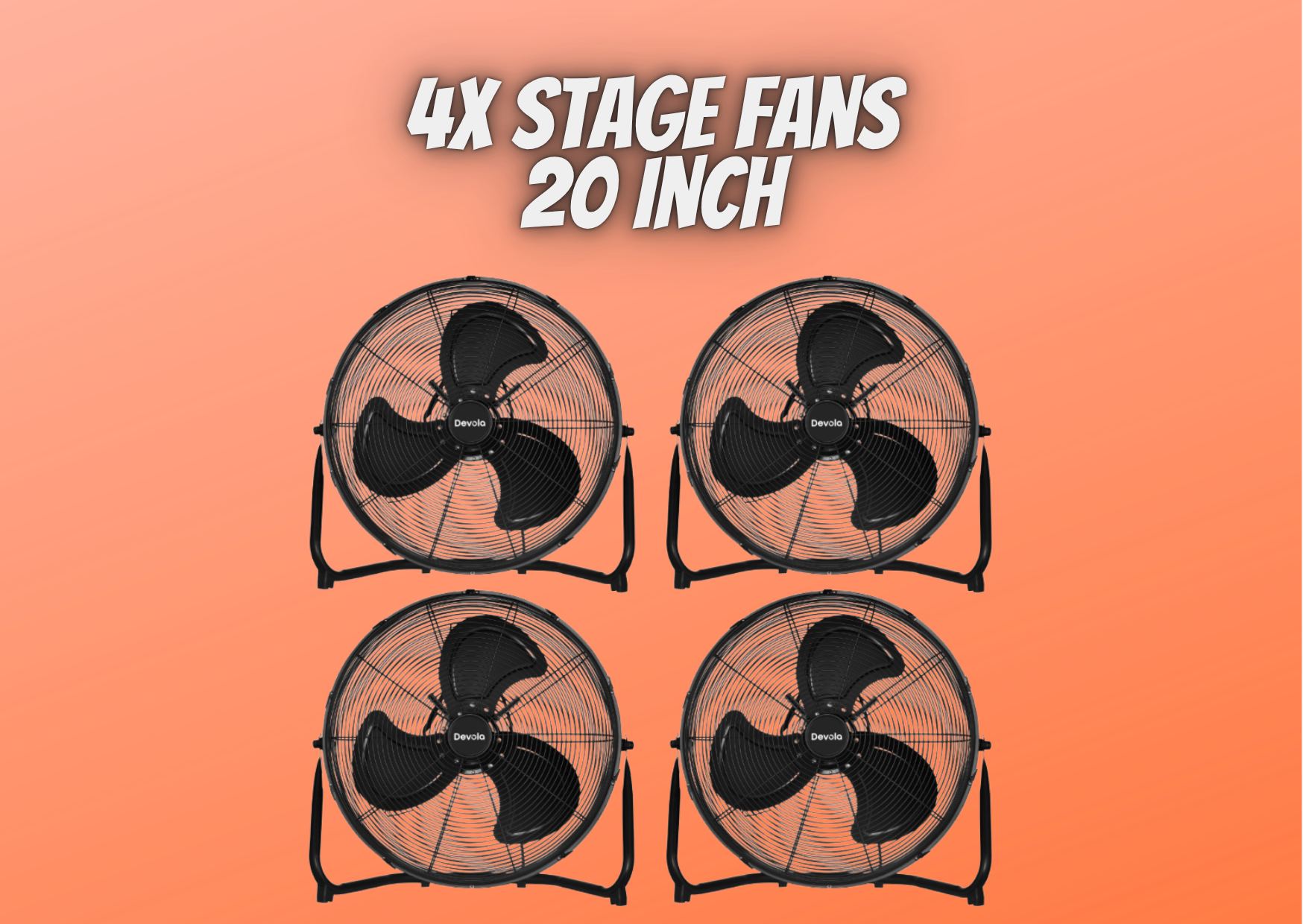 4x 20 inch stage fan (50 cm)