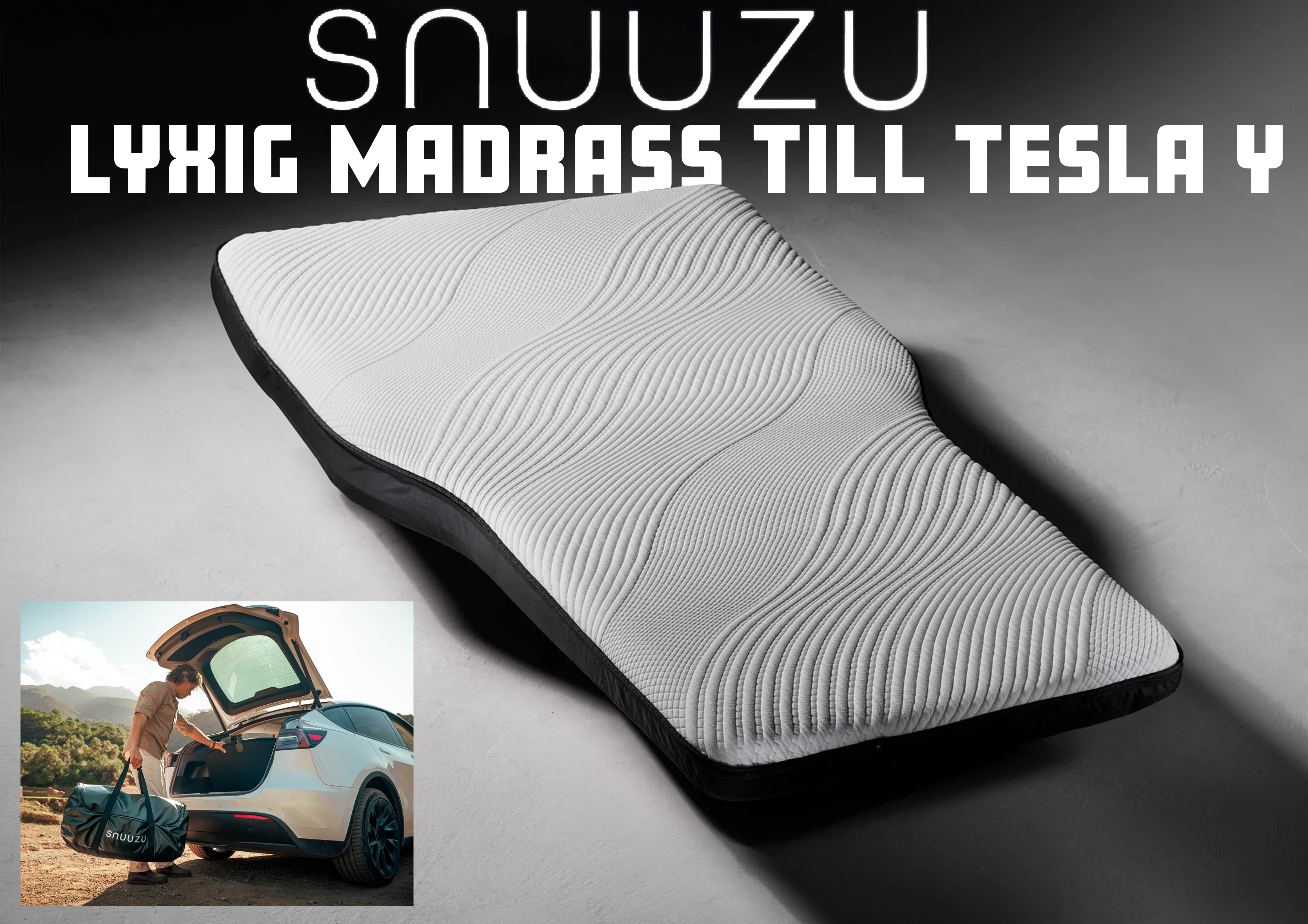 Snuuzu - hotellmadrass för din tesla y