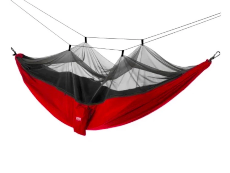 Hängmatta med inbyggt myggnät röd