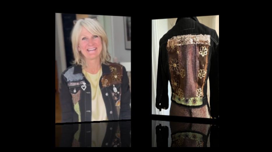 Statementjacka med glitter & edge 