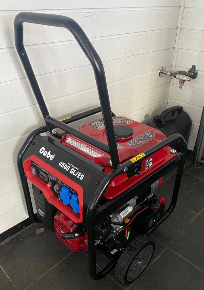 Til leie: 3.7 kw strømaggregat på hjul med el. start, gebe pm 4500 gl/es bensin
