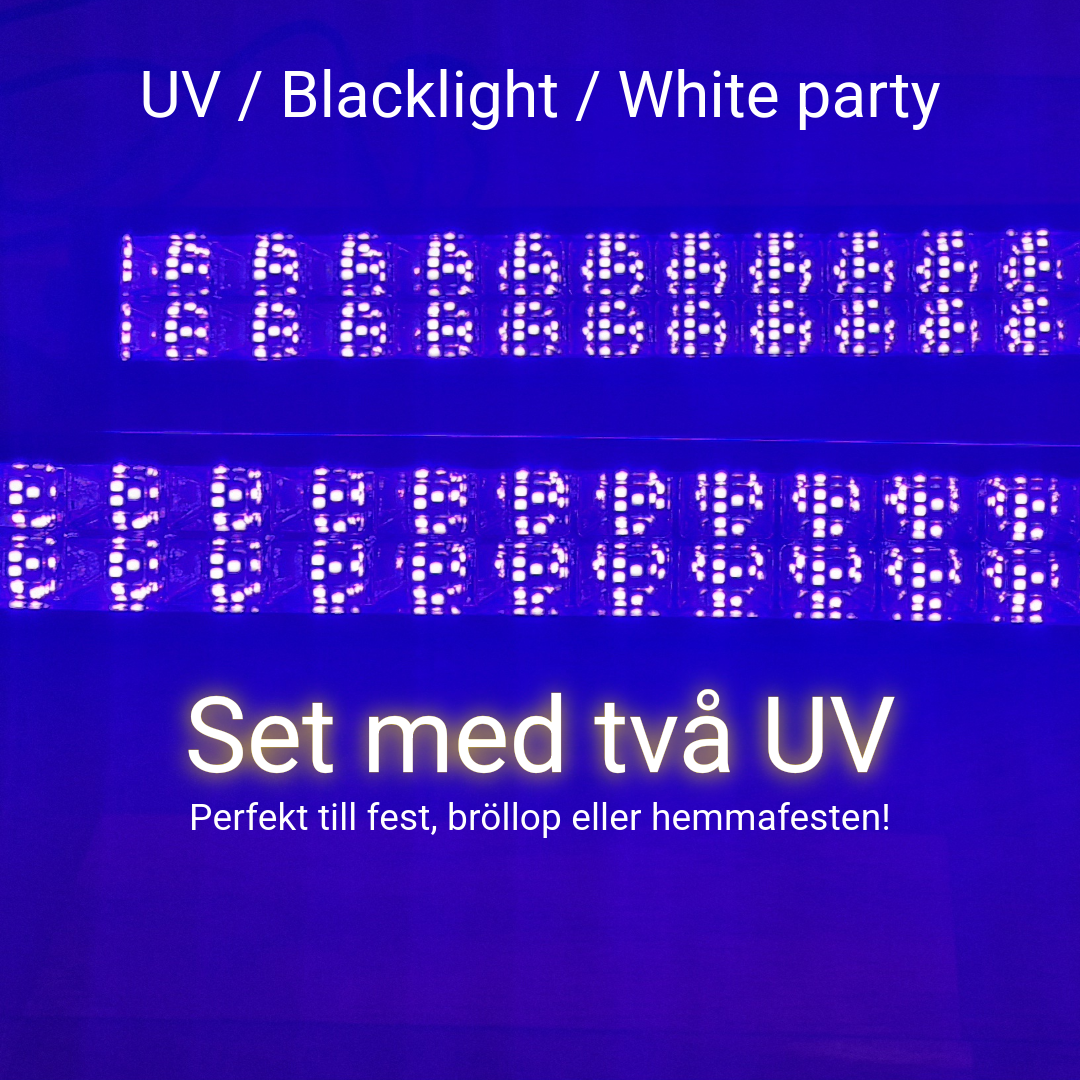 Set med två uv-lampor / uv-ljus / blacklight