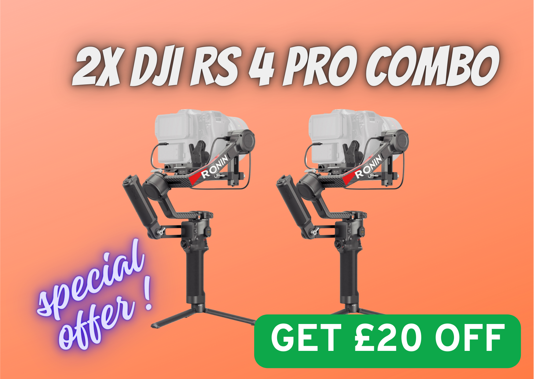 2x dji ronin  rs4 rs 4 pro stabiliser gimbal 