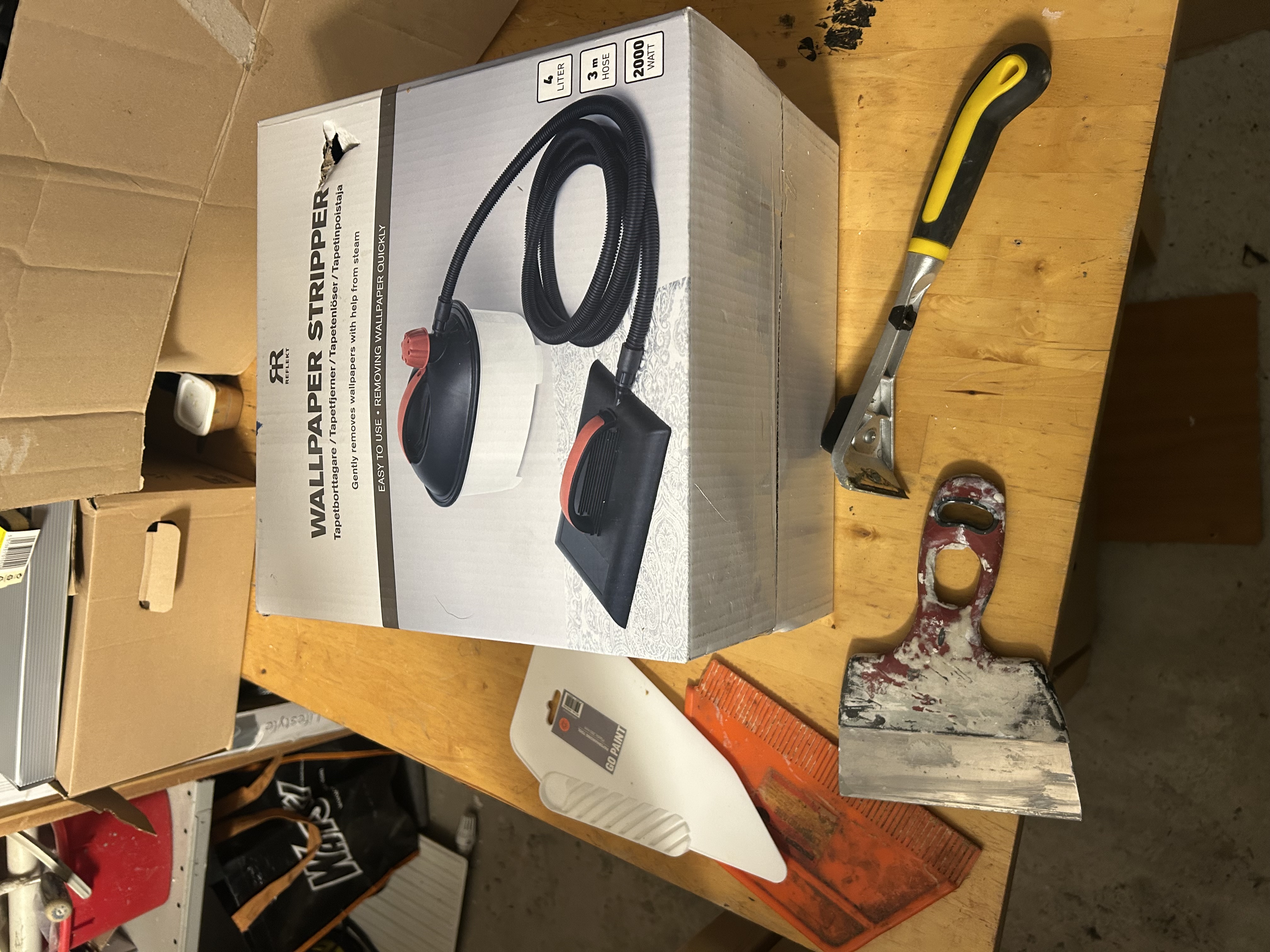 Tapetborttagare med ånga – komplett set