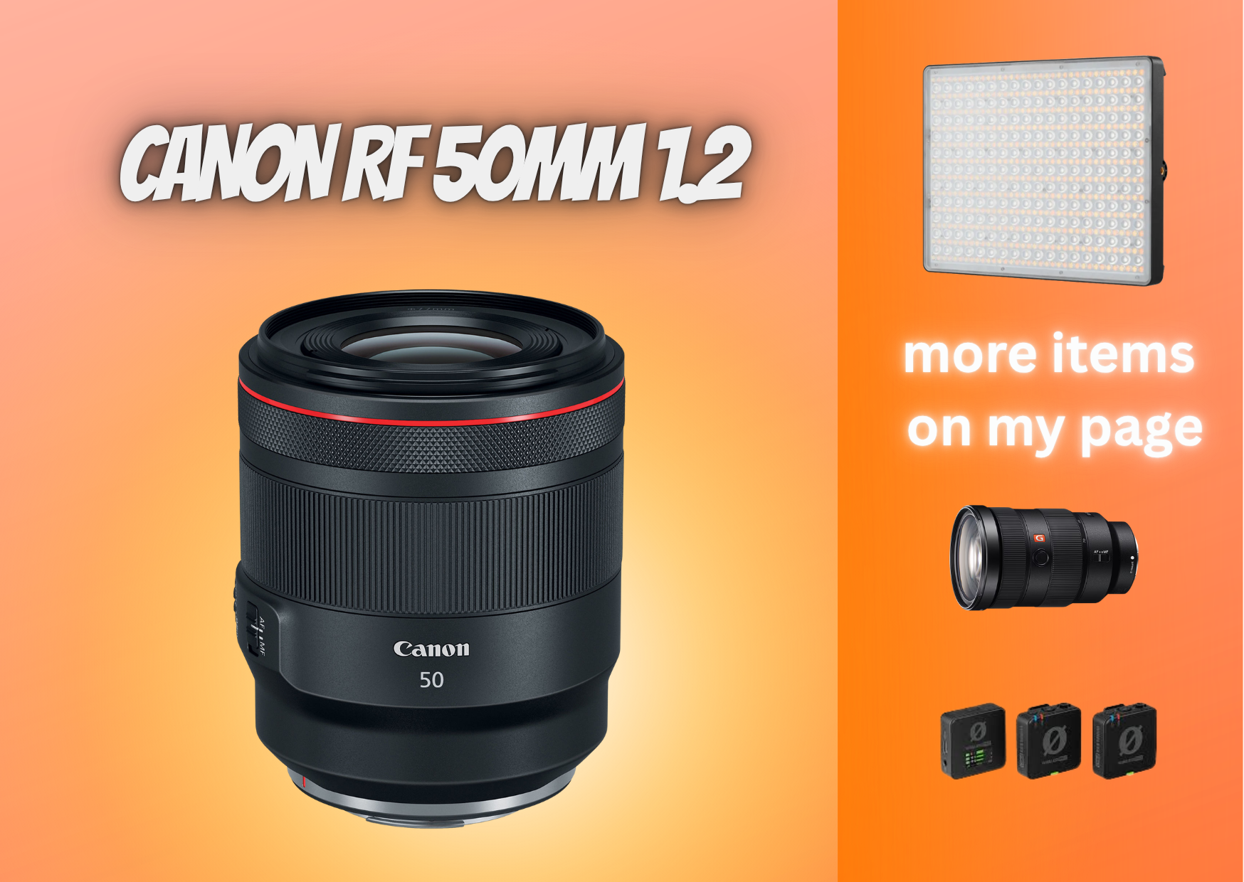 Canon  rf 50mm 50 mm f1.2 l usm lens gb