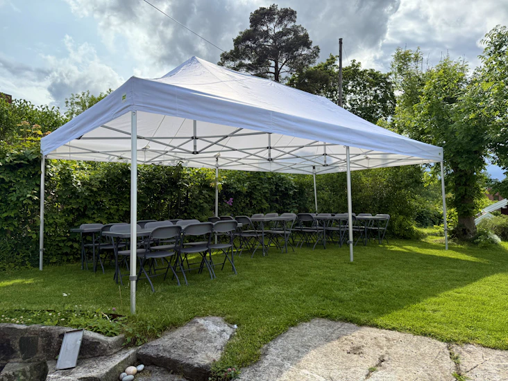 Utleie av pop-up partytelt 4x8 meter