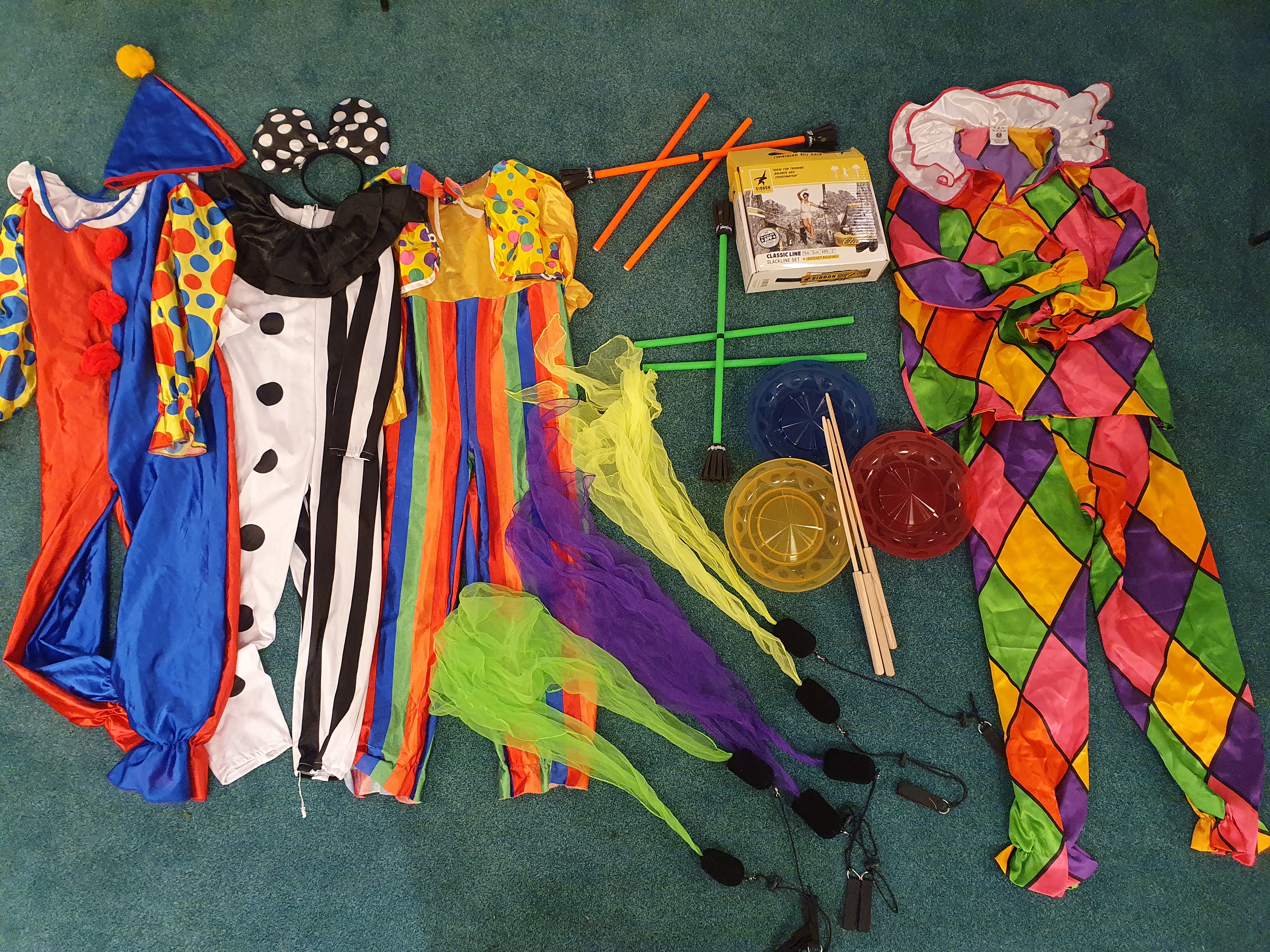 Cirkus-saker till kalas + slackline 