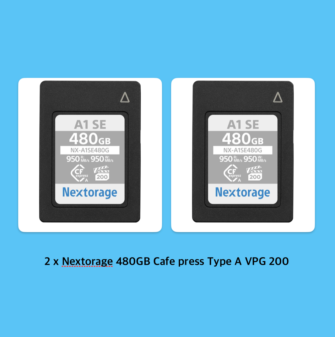 2 x nextorage 480gb cfexpress type a vpg 200 