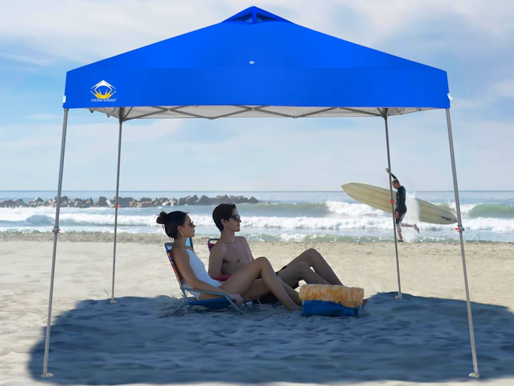 Crown shades 9x9 pop up canopy with 11x11 base