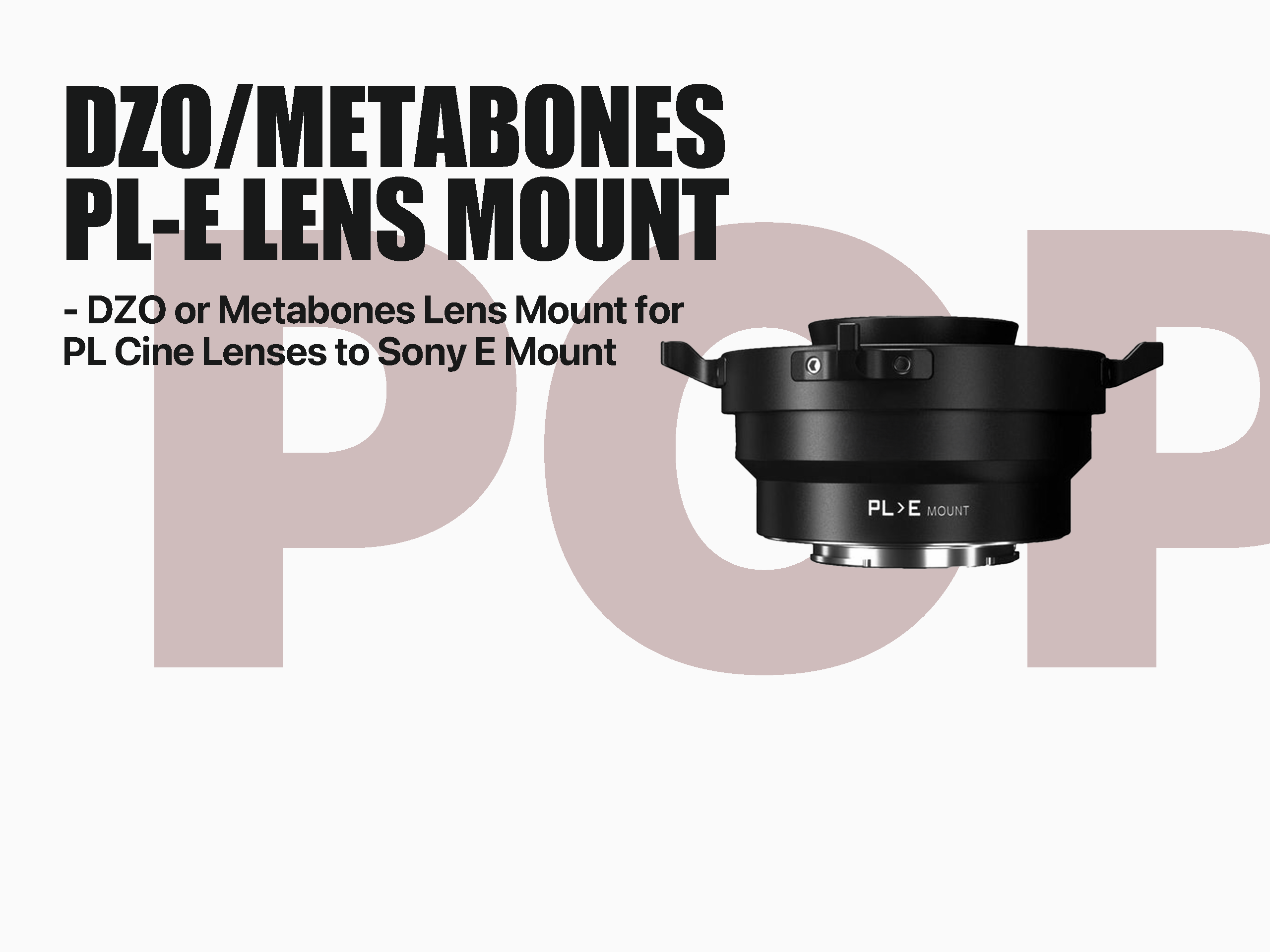 Dzo/metabones pl-e mount | lens converter