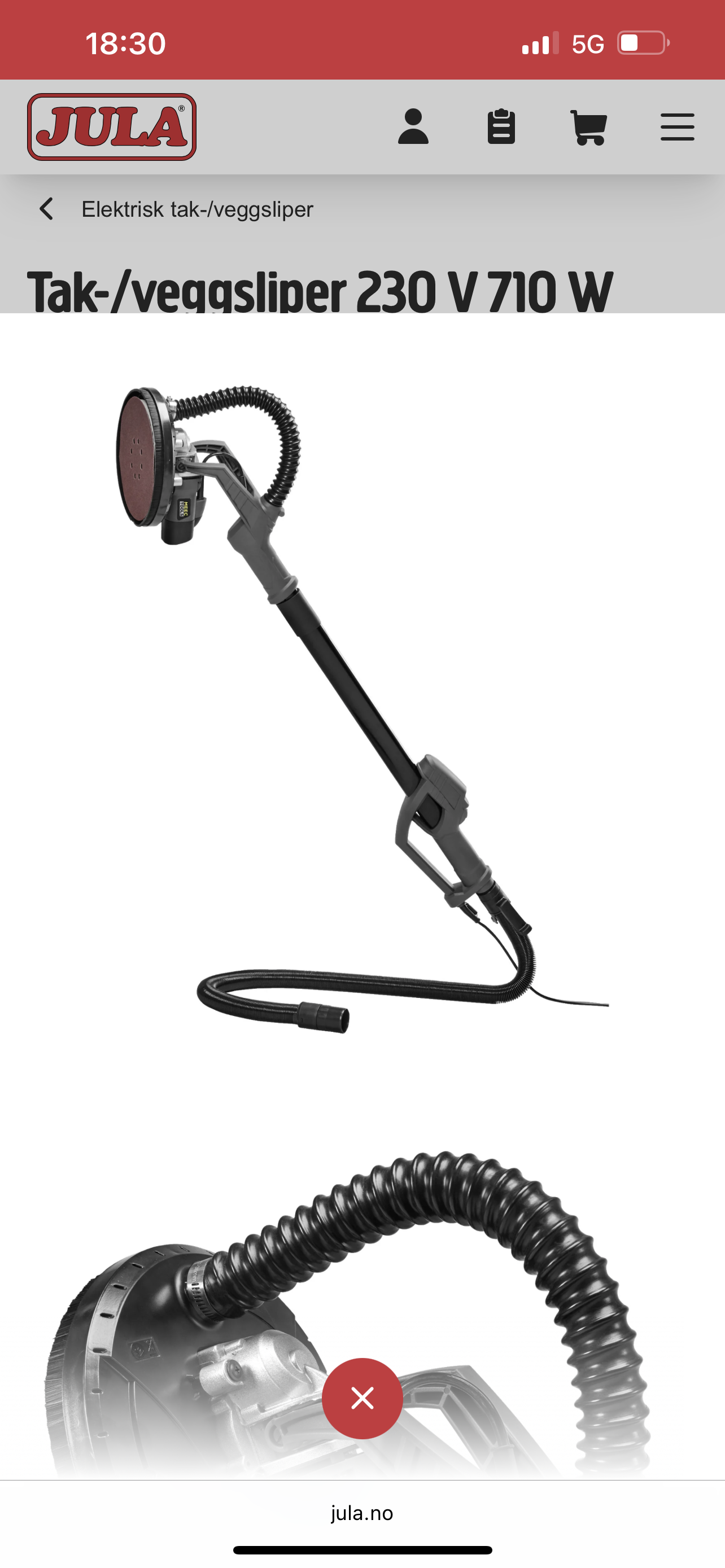 Giraffslip m/ støvsuger 